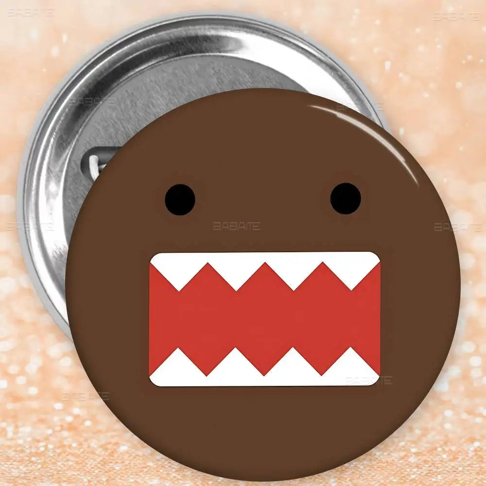 Cute Domo Kun 58mm Handmade Brooch Cartoon Cosplay Badge on Backpack Jewelry Accessories Gifts - Toxic Skullz
