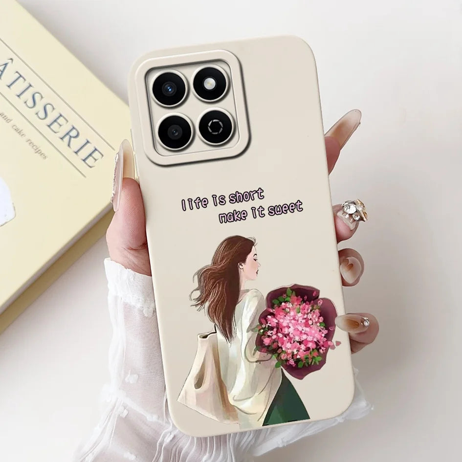 For Honor X7c 4G Case ALT-LX2 Shockproof Cover Sweet Girls Love Heart Soft Liquid Silicone Phone Cases For Honor 200 Smart Coque - Toxic Skullz