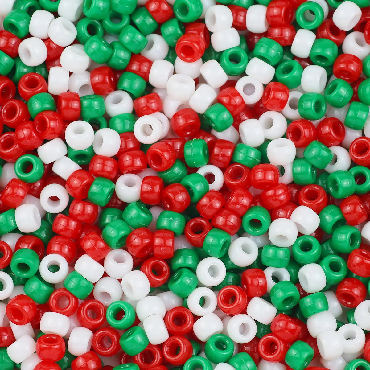 1200Pcs multi-colored Large Hole Pony Beads Plastic Beads For Bracelets Making DIY Crafts - Toxic Skullz