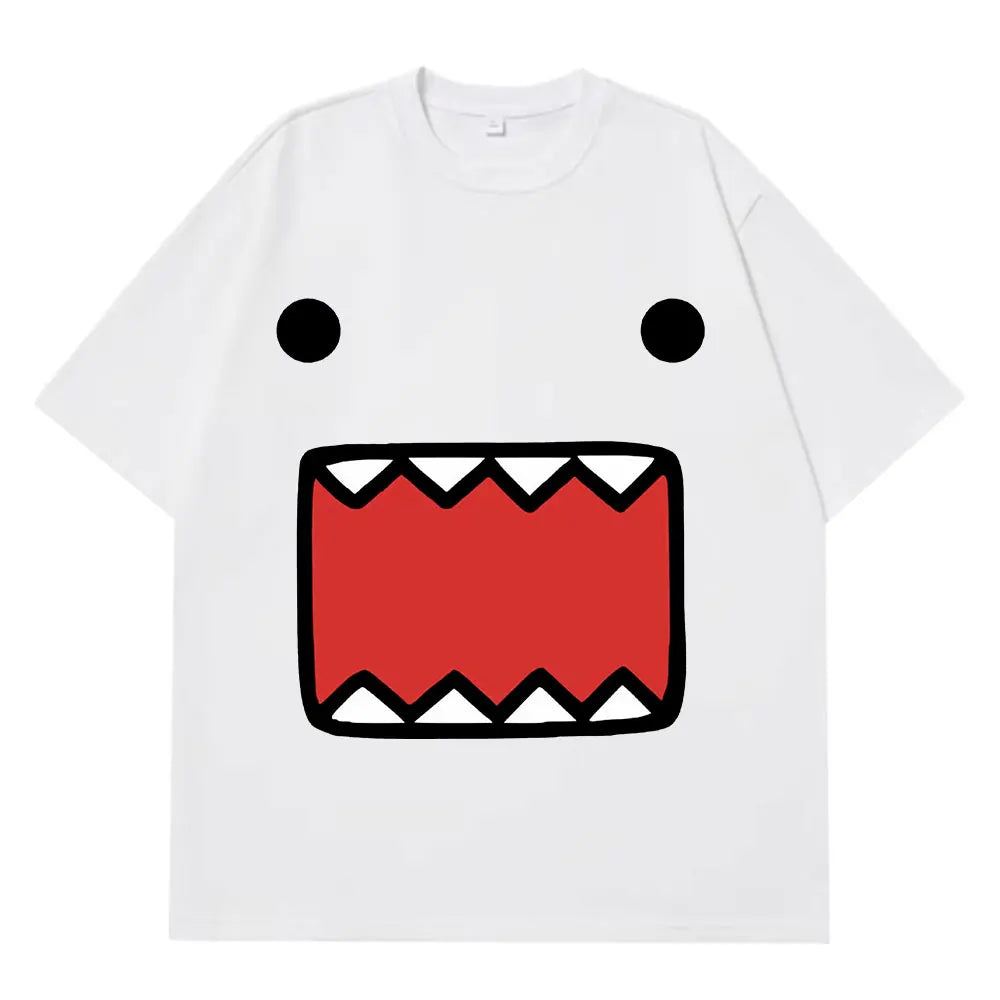 Domo Kun Doll Face Graphic T Shirts Men's Women Cotton Casual T-Shirts Short Sleeve Oversized Aesthetic Trendy T-shirt Harajuku - Toxic Skullz