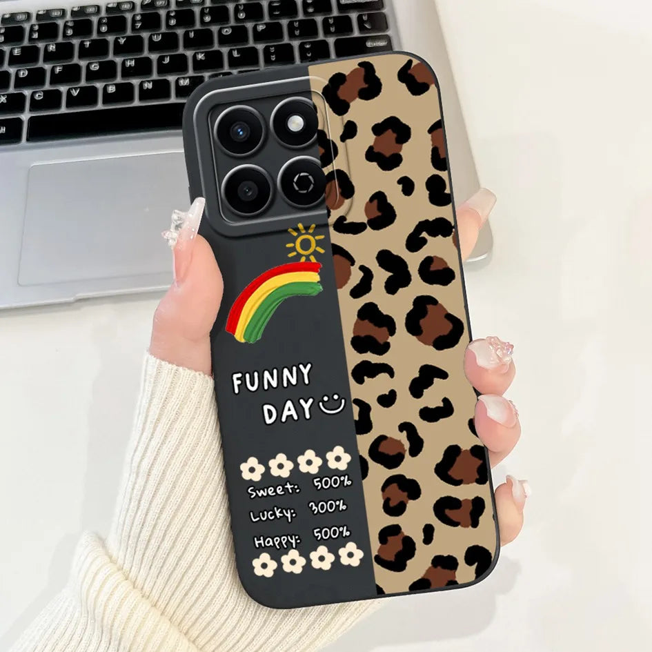 For Honor X7c 4G Case ALT-LX2 Shockproof Cover Sweet Girls Love Heart Soft Liquid Silicone Phone Cases For Honor 200 Smart Coque - Toxic Skullz