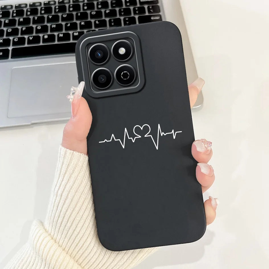 For Honor X7c 4G Case ALT-LX2 Shockproof Cover Sweet Girls Love Heart Soft Liquid Silicone Phone Cases For Honor 200 Smart Coque - Toxic Skullz