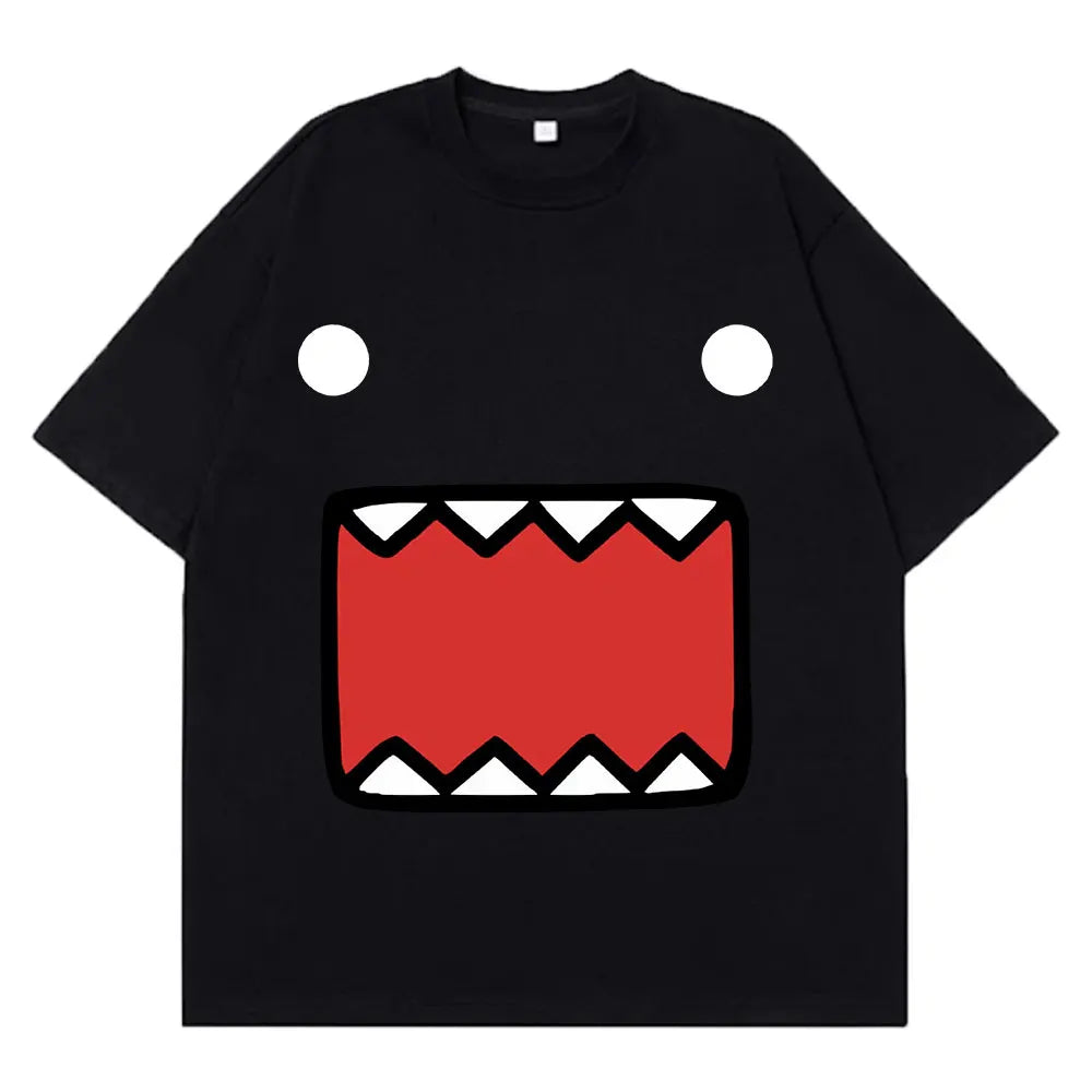 Domo Kun Doll Face Graphic T Shirts Men's Women Cotton Casual T-Shirts Short Sleeve Oversized Aesthetic Trendy T-shirt Harajuku - Toxic Skullz
