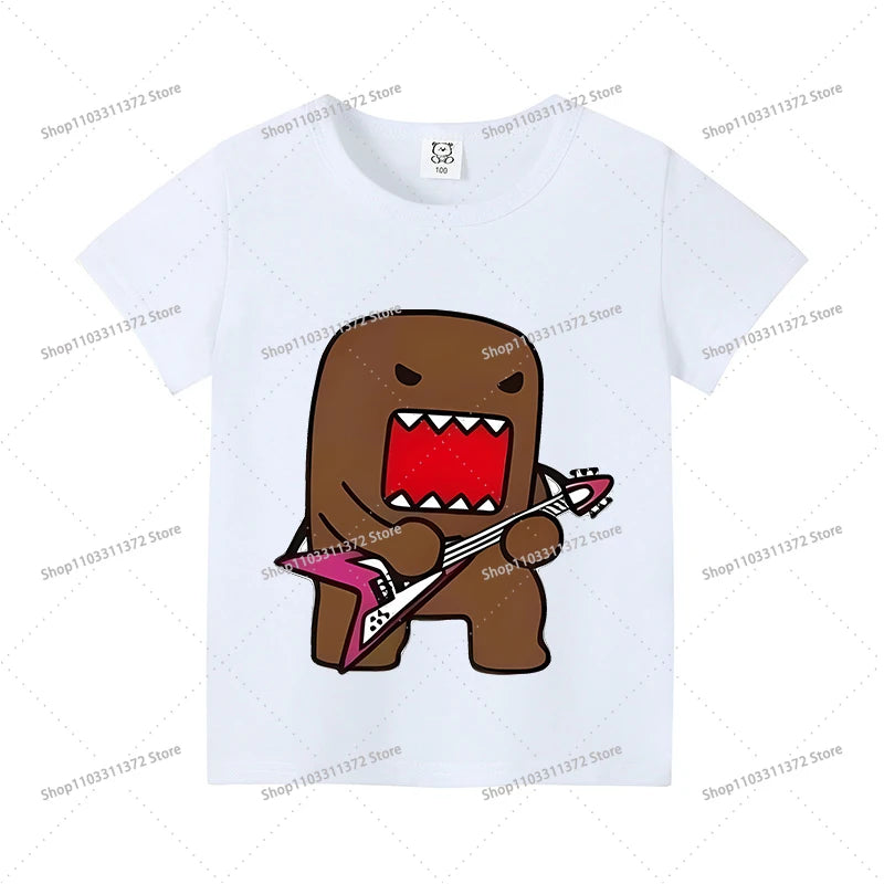 Cute Domos Kuns Short Sleeve Cartoon Boys Girls Clothes Summer Exquisite Fashion Hip Hop Casual Outdoor Wear Toddler Tops Gifts - Toxic Skullz