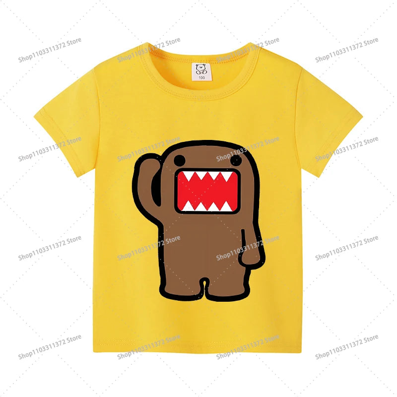 Cute Domos Kuns Short Sleeve Cartoon Boys Girls Clothes Summer Exquisite Fashion Hip Hop Casual Outdoor Wear Toddler Tops Gifts - Toxic Skullz
