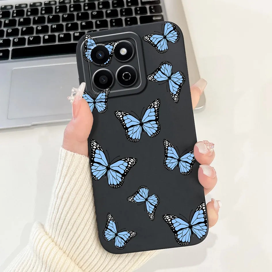 For Honor X7c 4G Case ALT-LX2 Shockproof Cover Sweet Girls Love Heart Soft Liquid Silicone Phone Cases For Honor 200 Smart Coque - Toxic Skullz