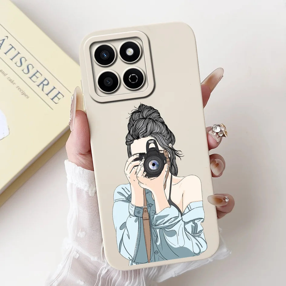 For Honor X7c 4G Case ALT-LX2 Shockproof Cover Sweet Girls Love Heart Soft Liquid Silicone Phone Cases For Honor 200 Smart Coque - Toxic Skullz