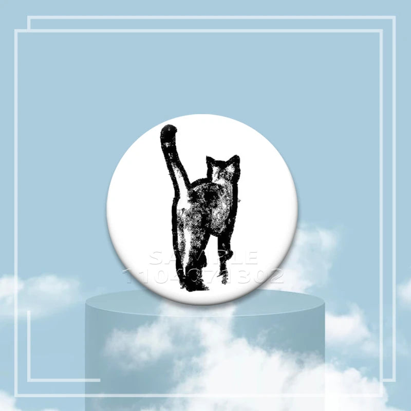 Y2K Holographic Eye Funny Face Badge Cute Cat Star Pins I Love EMO Boys Brooches DIY Backpack Jeans Decor Aesthetic Accessories - Toxic Skullz