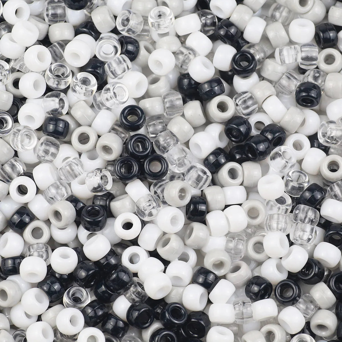 1200Pcs multi-colored Large Hole Pony Beads Plastic Beads For Bracelets Making DIY Crafts - Toxic Skullz