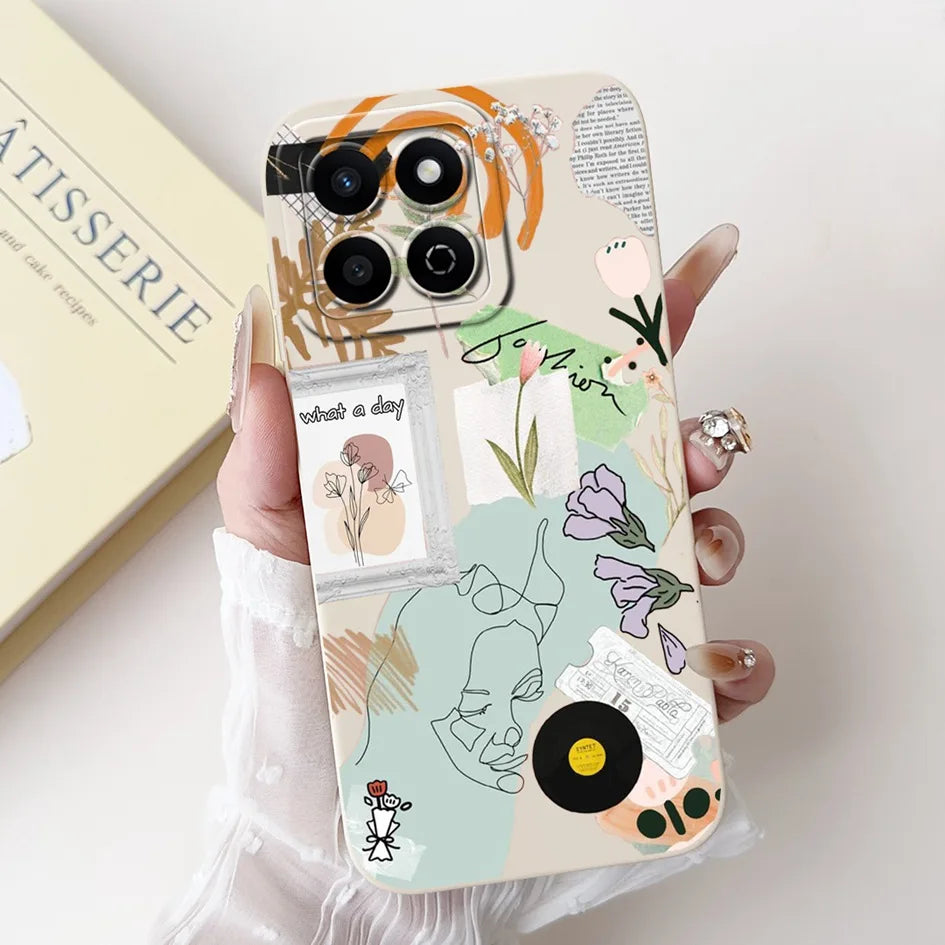 For Honor X7c 4G Case ALT-LX2 Shockproof Cover Sweet Girls Love Heart Soft Liquid Silicone Phone Cases For Honor 200 Smart Coque - Toxic Skullz
