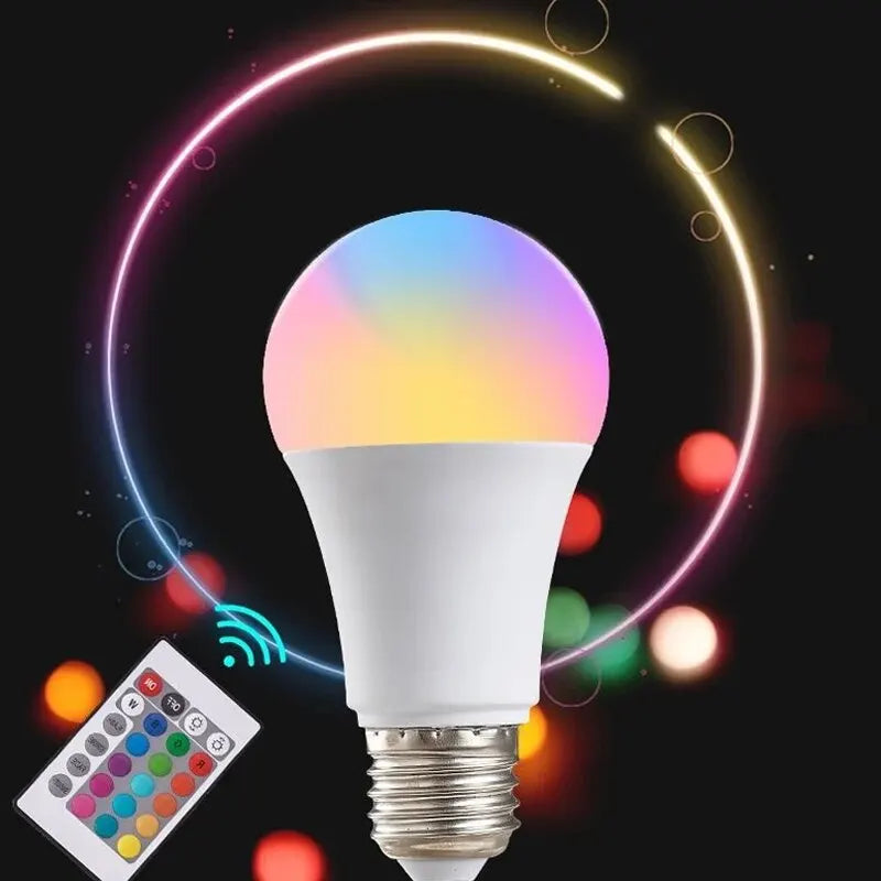 16-Color RGB LED Bulb E27 – Color Changing Light with Remote Control - Toxic Skullz