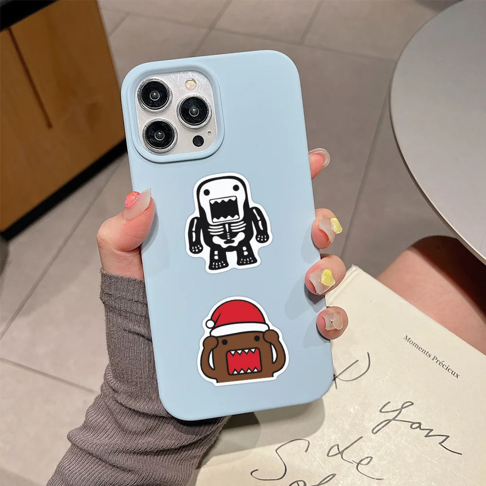 10/50PCS Funny Domo Kun Stickers Domo JDM Style graffiti Stickers for DIY Luggage Laptop phone Cup Skateboard Bicycle Stickers - Toxic Skullz