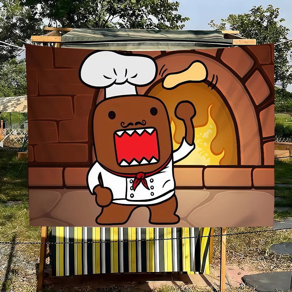 Cute Domo Kun flag For Bedroom Living Bar Garden Outdoor Active Decoration Background And Concert - Toxic Skullz