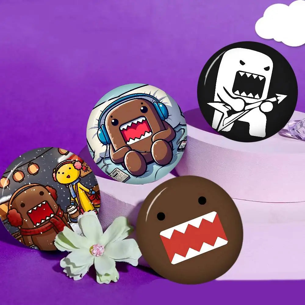 Cute Domo Kun 58mm Handmade Brooch Cartoon Cosplay Badge on Backpack Jewelry Accessories Gifts - Toxic Skullz