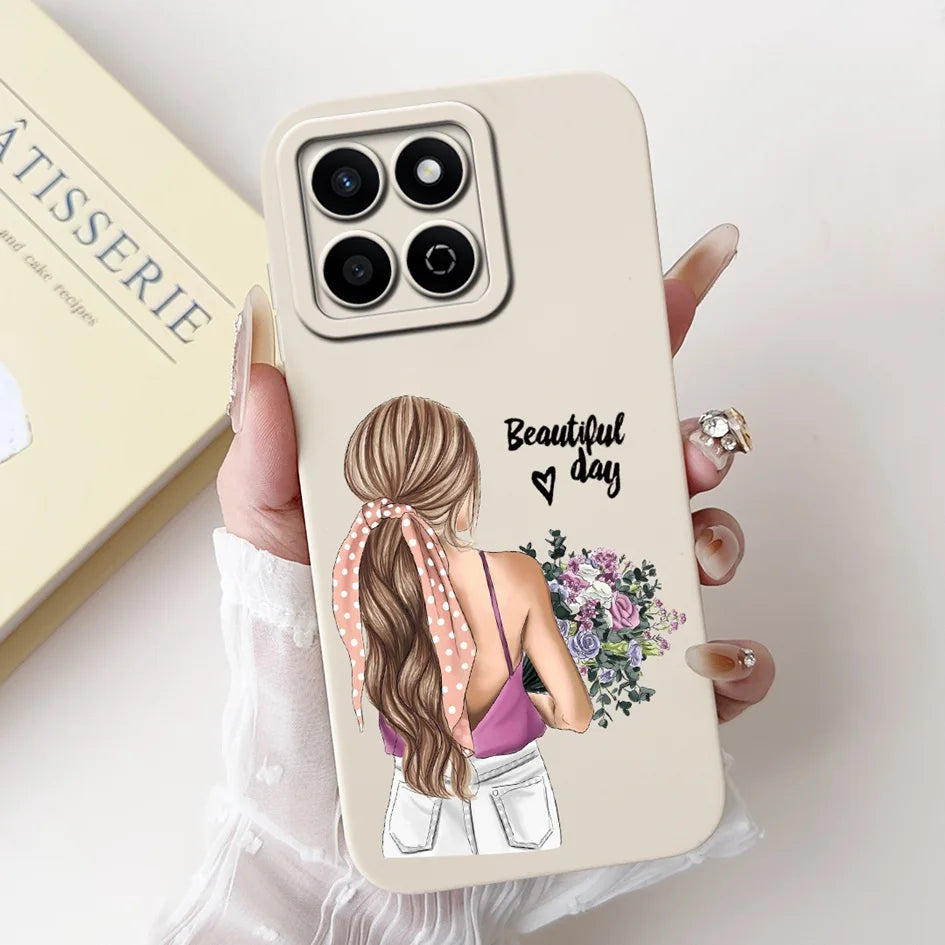 For Honor X7c 4G Case ALT-LX2 Shockproof Cover Sweet Girls Love Heart Soft Liquid Silicone Phone Cases For Honor 200 Smart Coque - Toxic Skullz
