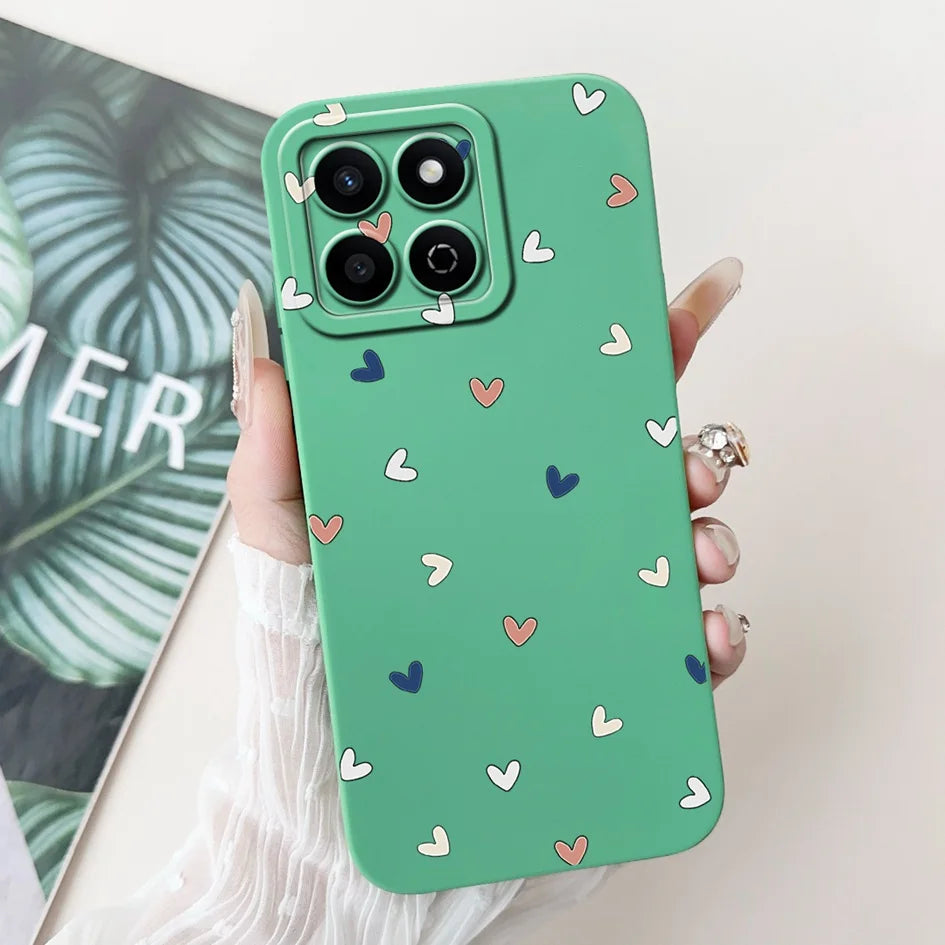 For Honor X7c 4G Case ALT-LX2 Shockproof Cover Sweet Girls Love Heart Soft Liquid Silicone Phone Cases For Honor 200 Smart Coque - Toxic Skullz