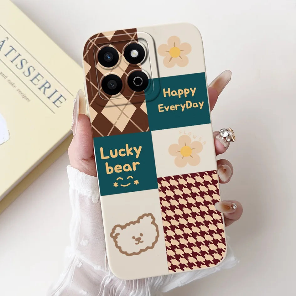 For Honor X7c 4G Case ALT-LX2 Shockproof Cover Sweet Girls Love Heart Soft Liquid Silicone Phone Cases For Honor 200 Smart Coque - Toxic Skullz