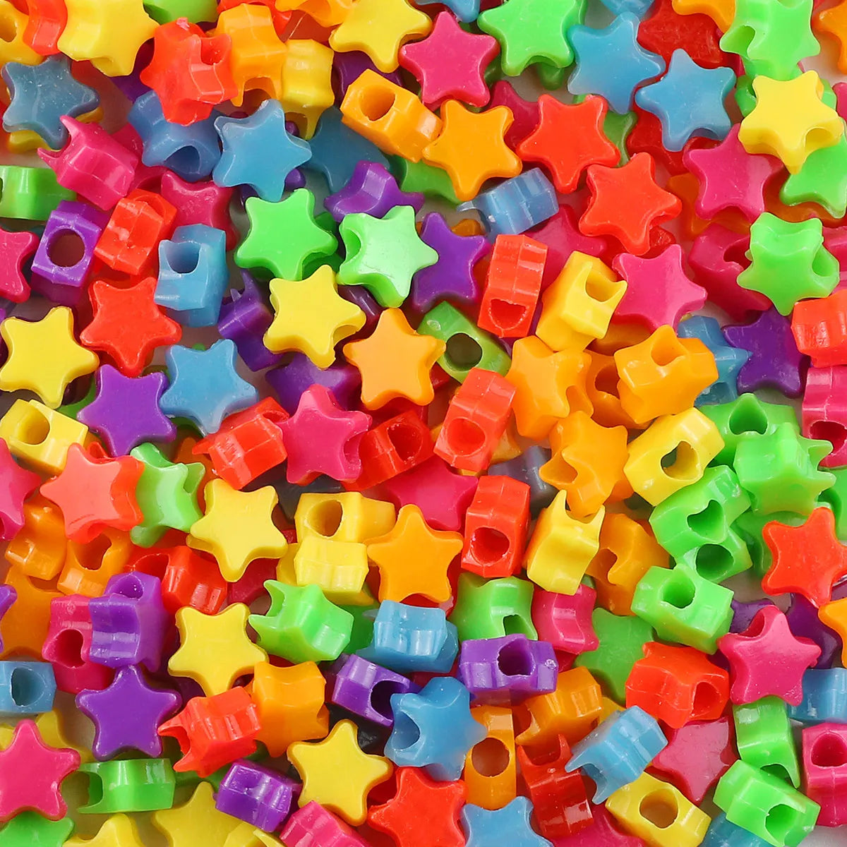 1200Pcs multi-colored Large Hole Pony Beads Plastic Beads For Bracelets Making DIY Crafts - Toxic Skullz