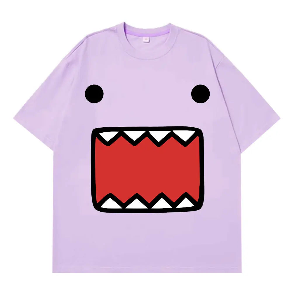 Domo Kun Doll Face Graphic T Shirts Men's Women Cotton Casual T-Shirts Short Sleeve Oversized Aesthetic Trendy T-shirt Harajuku - Toxic Skullz