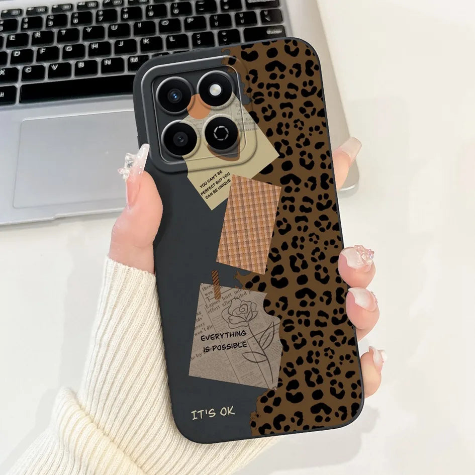 For Honor X7c 4G Case ALT-LX2 Shockproof Cover Sweet Girls Love Heart Soft Liquid Silicone Phone Cases For Honor 200 Smart Coque - Toxic Skullz