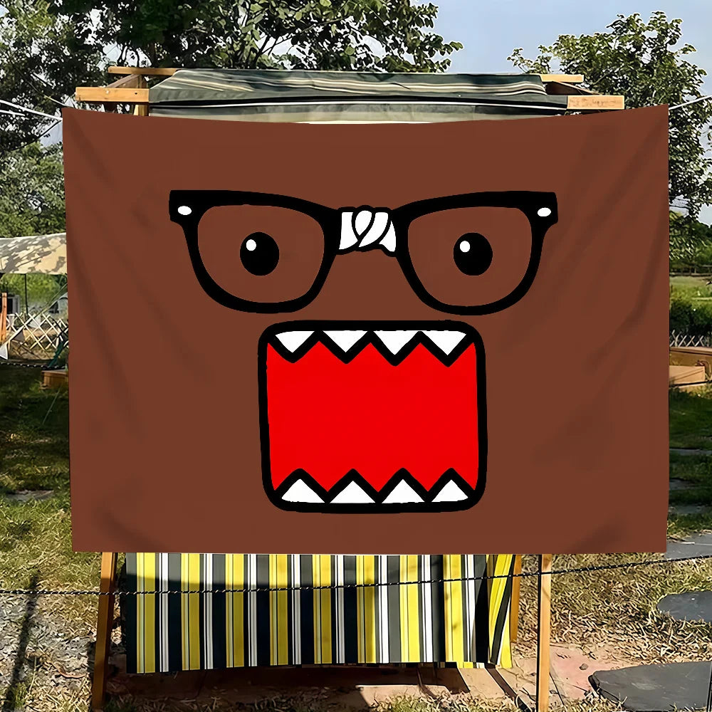Cute Domo Kun flag For Bedroom Living Bar Garden Outdoor Active Decoration Background And Concert - Toxic Skullz