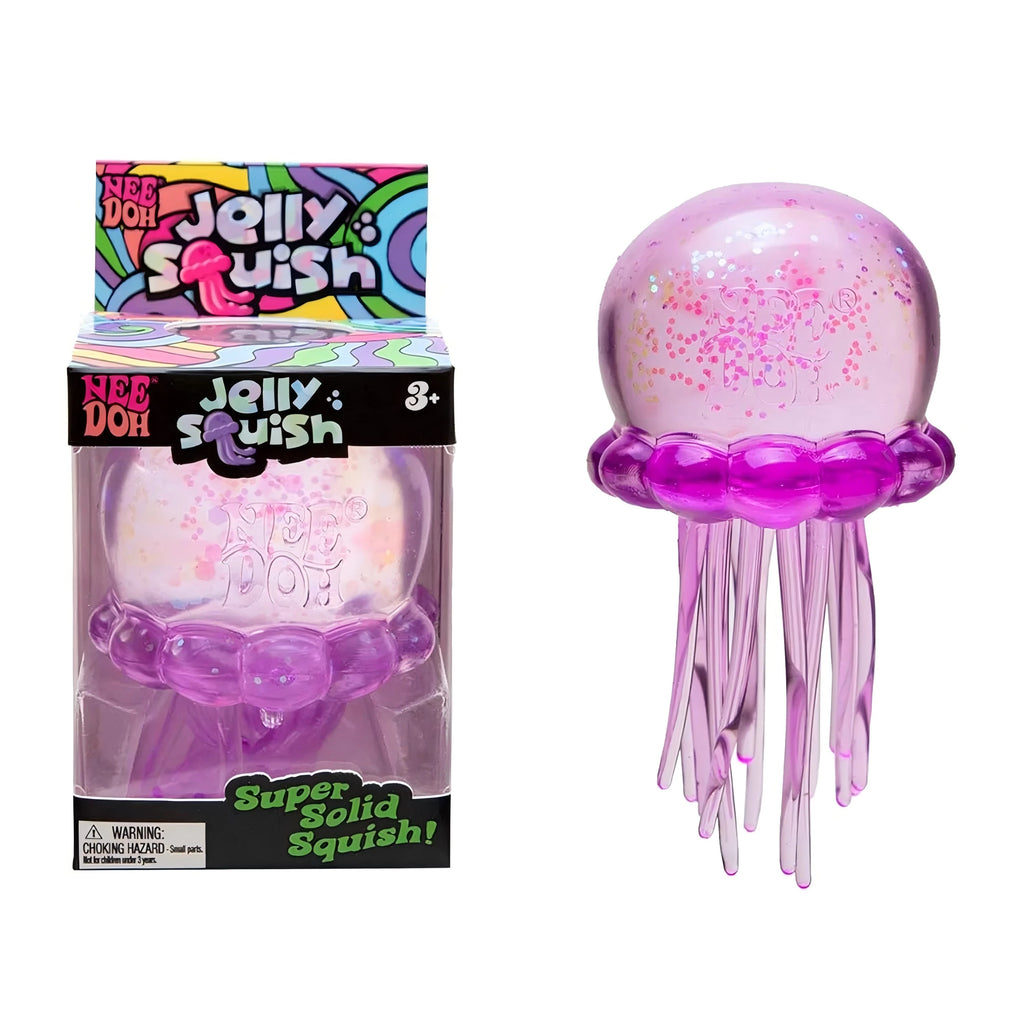 Trending Nee Doh Jellyfish & Cube Squish Toy, Soft Jelly Squeeze Stress Relief Fidget Toy, Sensory NeeDoh for Kids & Adults - Toxic Skullz