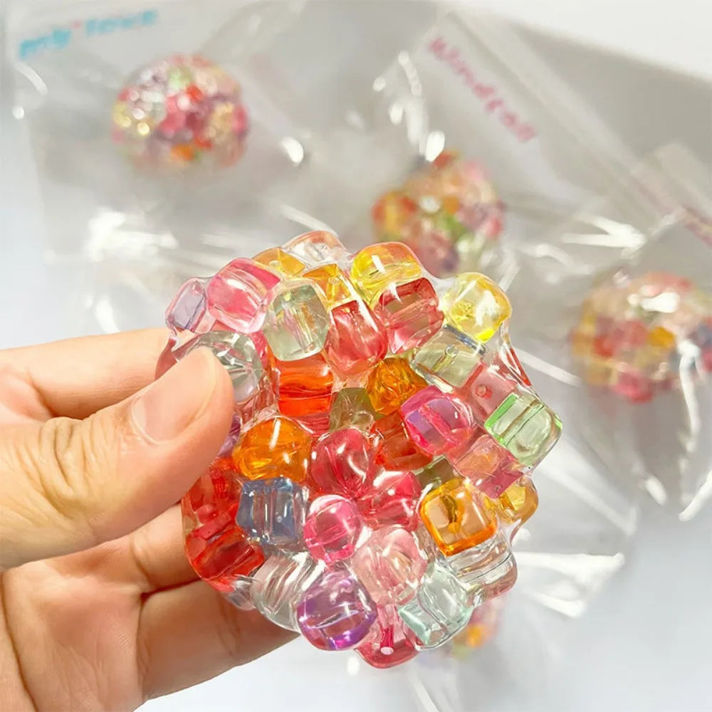 Ice Bead Squishy Stress Ball | Sensory Fidget Toy for Kids & Adults - Toxic Skullz