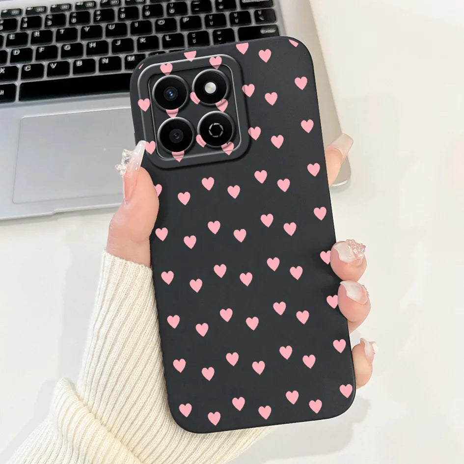 For Honor X7c 4G Case ALT-LX2 Shockproof Cover Sweet Girls Love Heart Soft Liquid Silicone Phone Cases For Honor 200 Smart Coque - Toxic Skullz