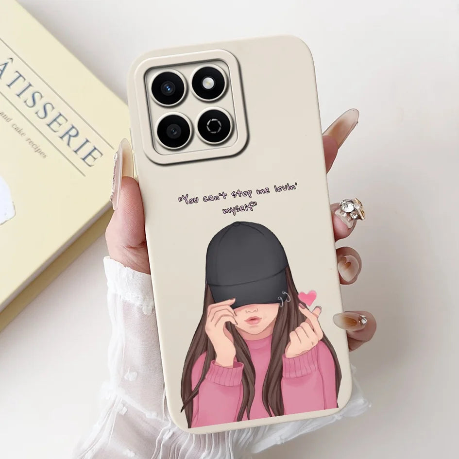 For Honor X7c 4G Case ALT-LX2 Shockproof Cover Sweet Girls Love Heart Soft Liquid Silicone Phone Cases For Honor 200 Smart Coque - Toxic Skullz
