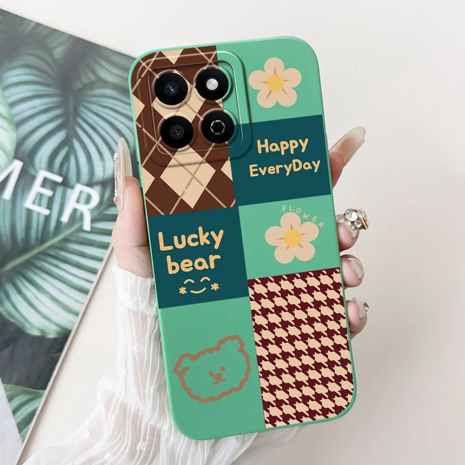 For Honor X7c 4G Case ALT-LX2 Shockproof Cover Sweet Girls Love Heart Soft Liquid Silicone Phone Cases For Honor 200 Smart Coque - Toxic Skullz